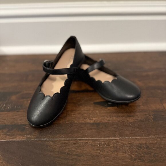 Dress Shoes, Mary Jane Flats, Black, Kids size 12 - Picture 1 of 6